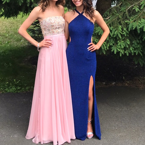 La Femme Dresses & Skirts - La Femme Blue Sparkle Prom Dress